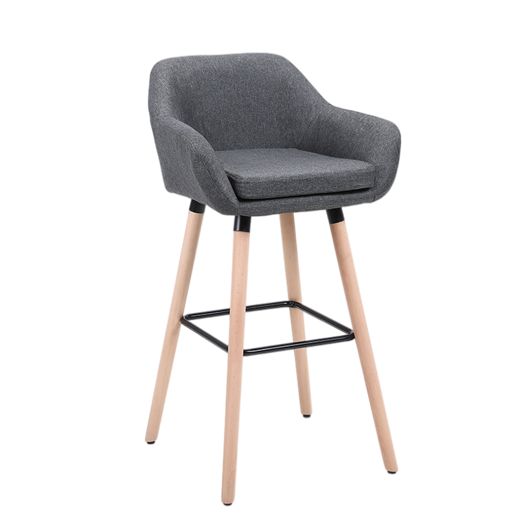 wooden leg bar chair